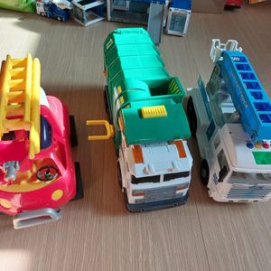 소방차, 청소차, 이사차(사다리차)