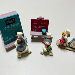 입간판 미니어처, 개, 냥 5pcs
