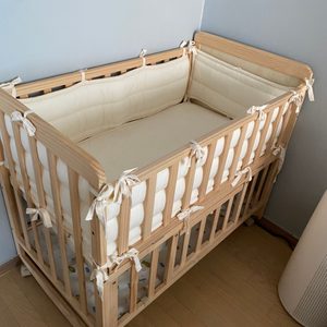 벨라 원목 아기침대(침대가드,매트리스,누빔패드포함)