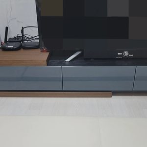 스테이 익스텐션 확장형 거실장(TV장 블랙우드) - 용달포함