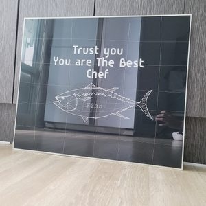 이사정리☆주방 리폼 가스렌지 타일 벽면 아트글라스 심플포인트 타일시트