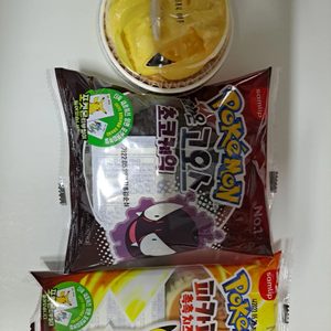 포켓몬빵 3개 일괄 (피카추 망고 컵케익, 고오스 초코케익, 피카피카 치즈케익)