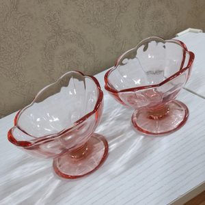 디저트 유리 그릇 2세트