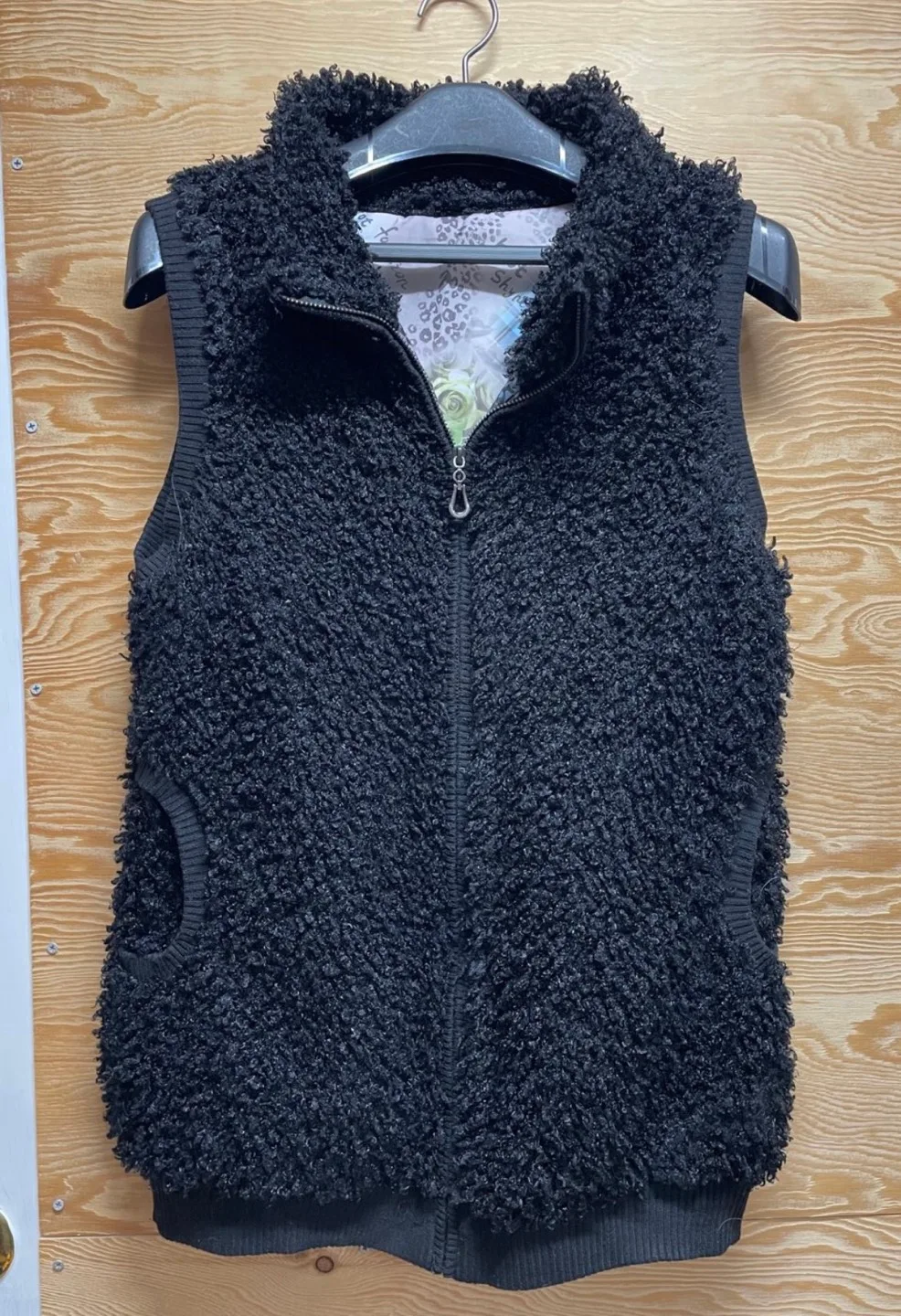 여성 블랙 뽀글이 조끼 66