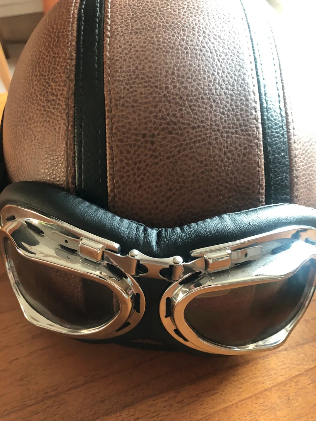 오토바이헬멧  MXO포스 고글가죽 하프헬멧set(새제품)