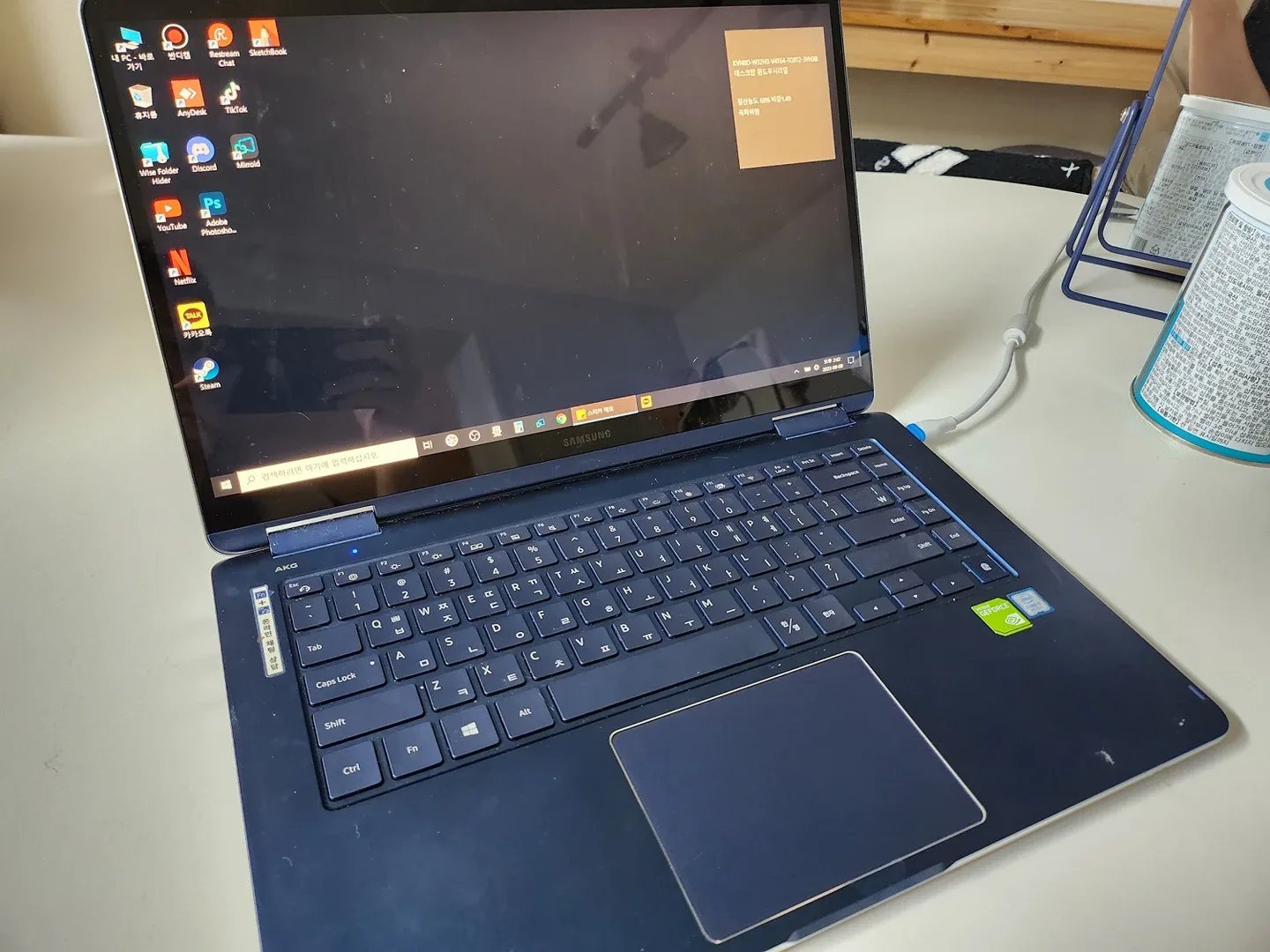 삼성 펜 s노트북 중고 950SBE 15인치 램16 저장 512G