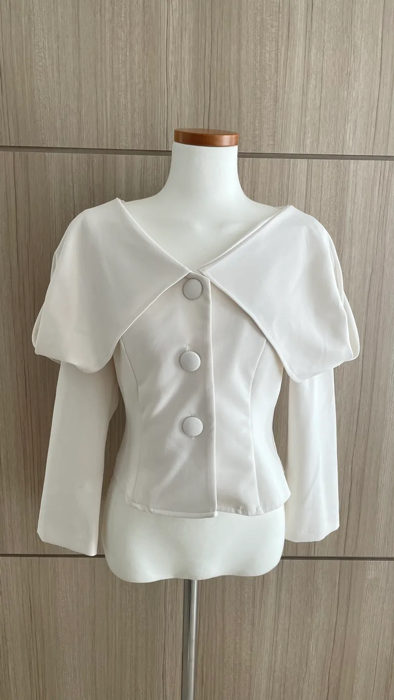 [ 여성상의 ] 케이프 블라우스