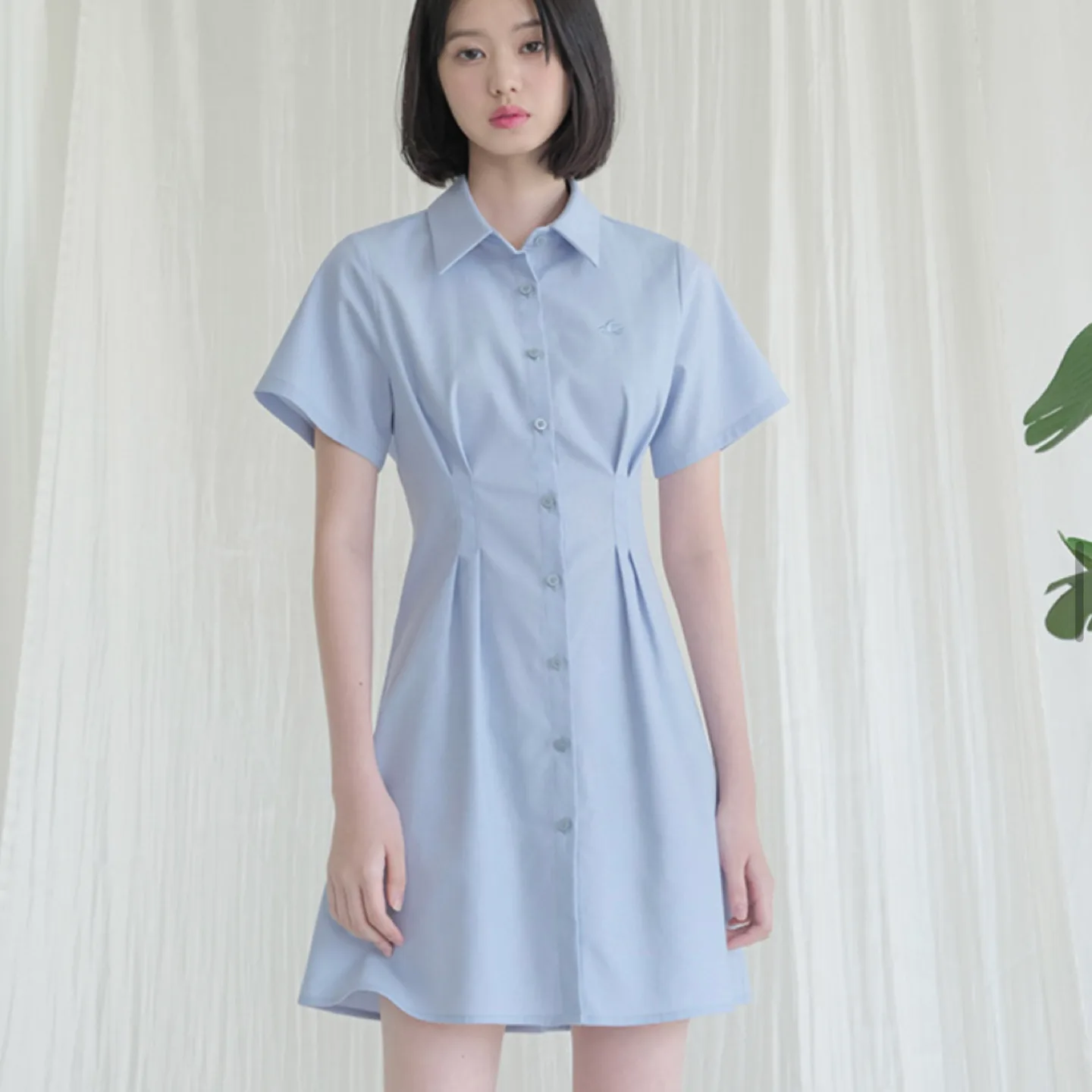 새상품✨ 어반드레스 린넨 셔츠 원피스 스카이블루 M