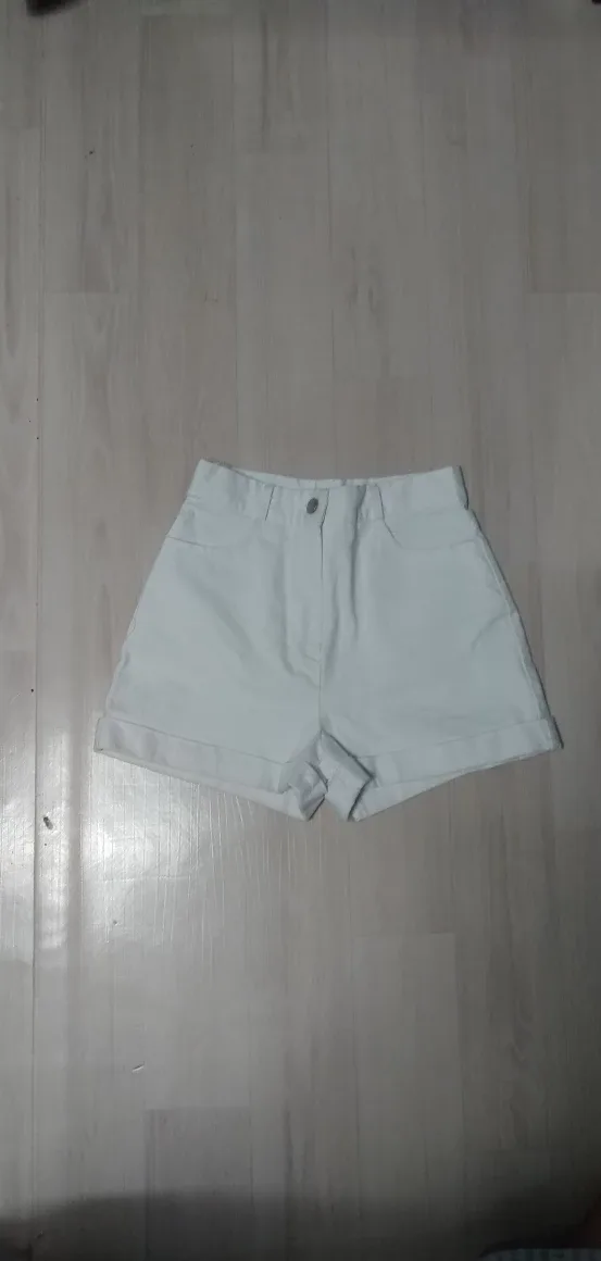 하이웨스트 스판반바지