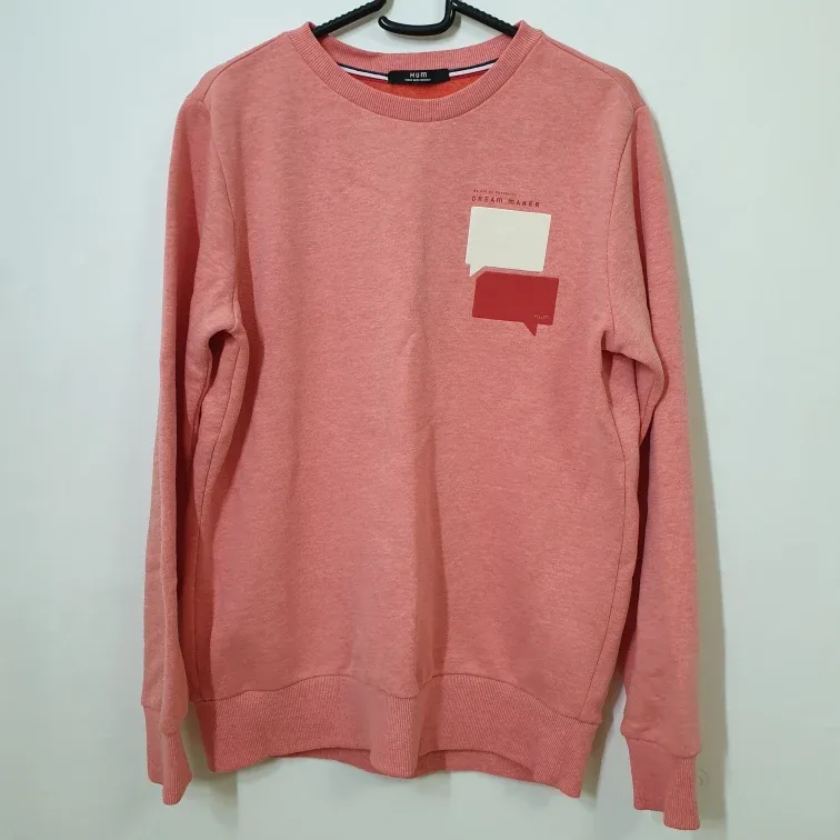 사이즈90 핑크 맨투맨