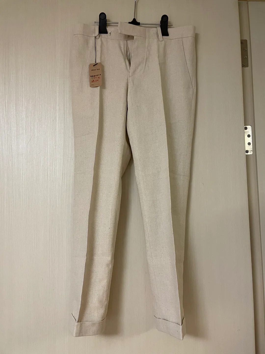 투턱 치노코튼 린넨 카브라 남자 바지 (새제품, 28사이즈)