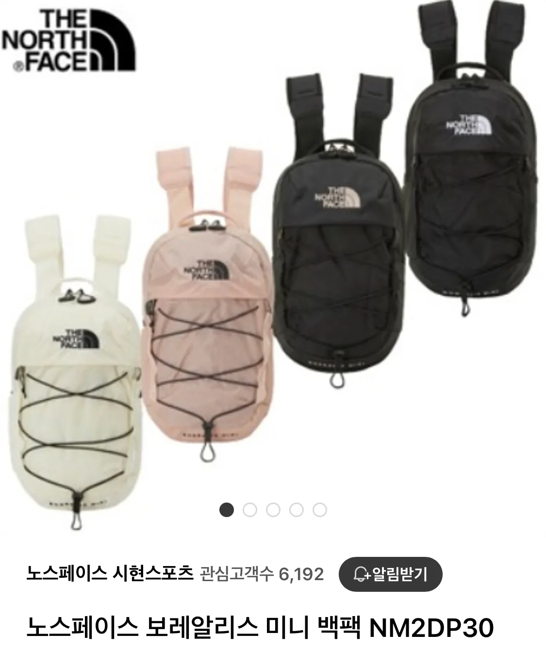 (새상품)노스페이스 보레알리스 미니백팩(블랙)