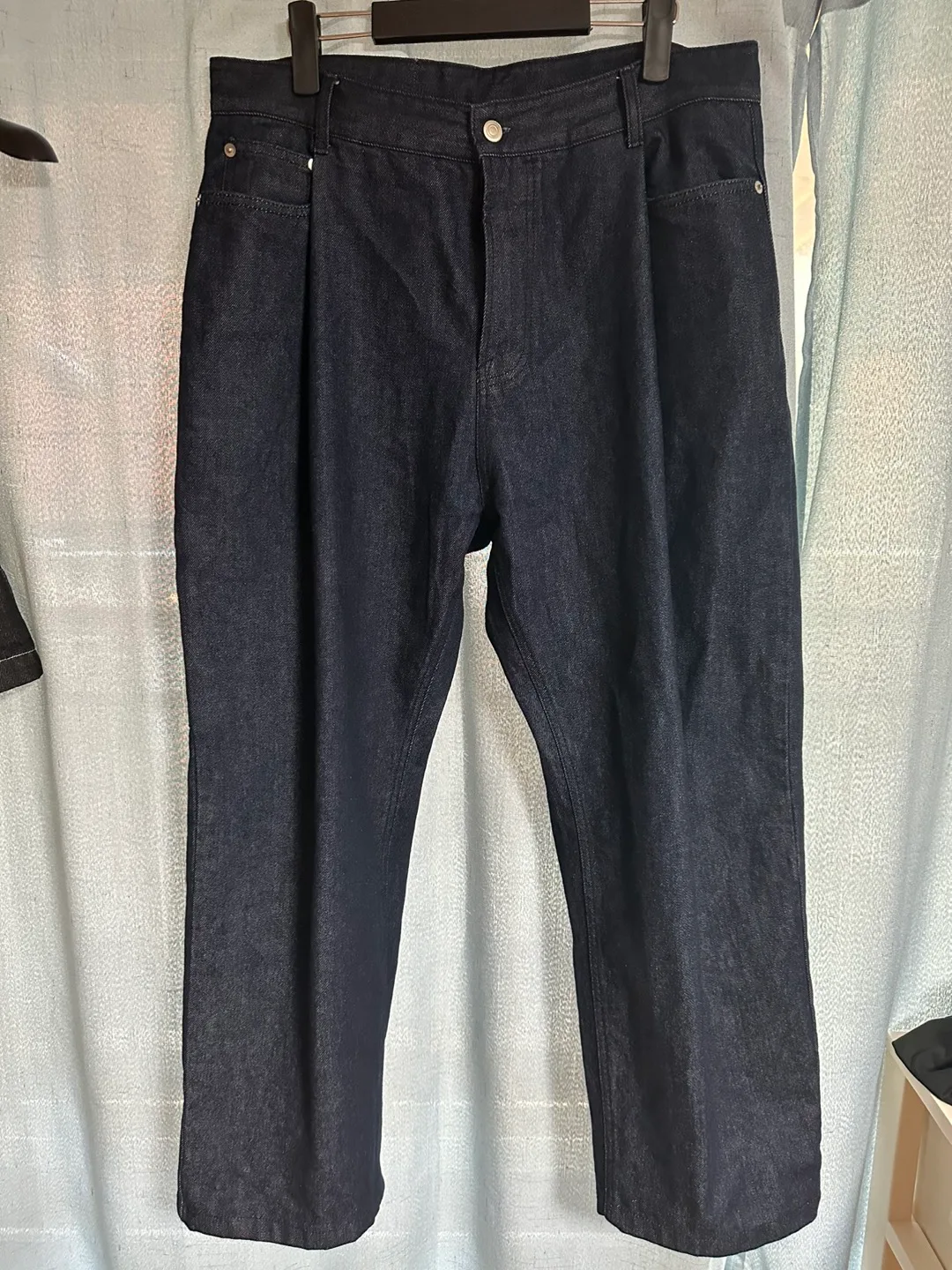 언어펙티드 와이드 데님 팬츠