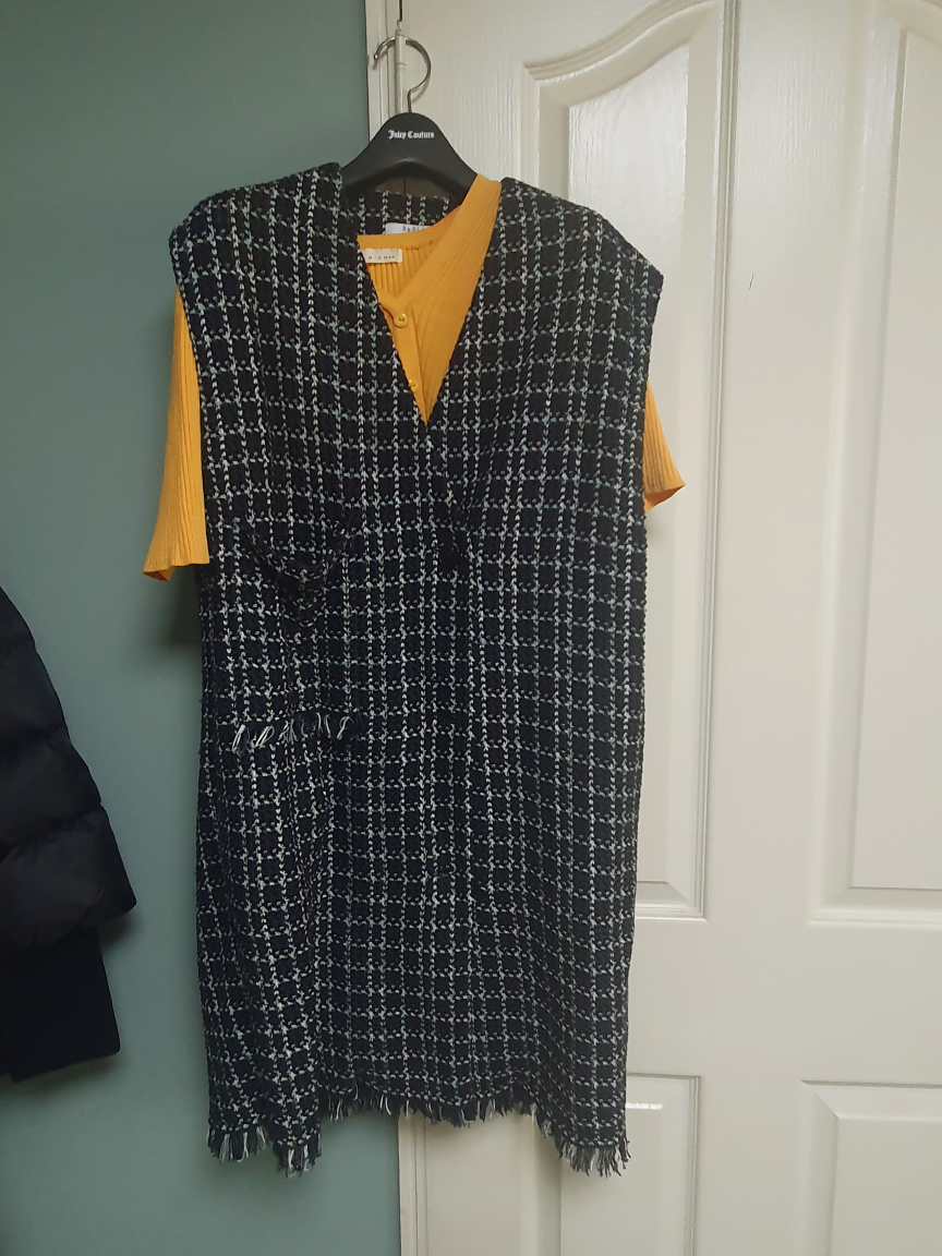 리플레인 트위드 롱베스트