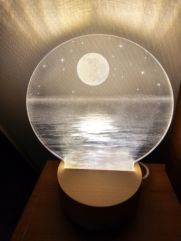 아크릴 보름달 USB 무드등