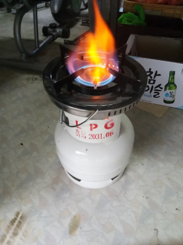 해바라기버너 + 3키로 가스통 세트