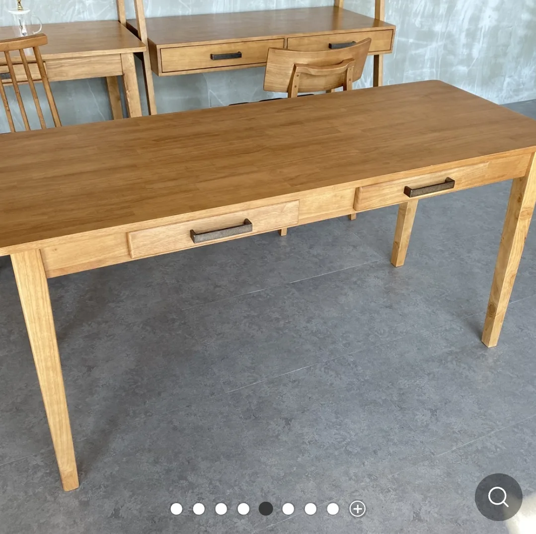 선착순🌟루치아 에덴 고무나무 원목 책상 컴퓨터책상 1500 2인책상 (2개있음)