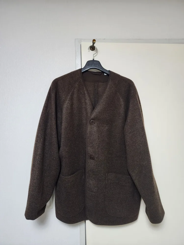 유니클로 카라리스 울자켓 브라운 XXL