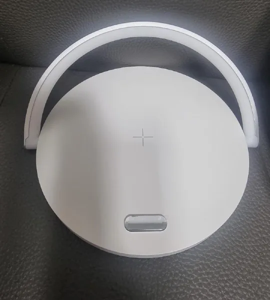 우드 LED무드등 겸 고속충전기 무선충전