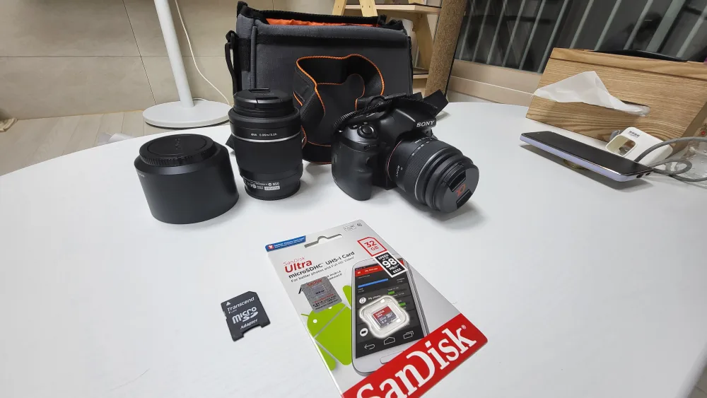 Sony α57 중고 카메라 세트