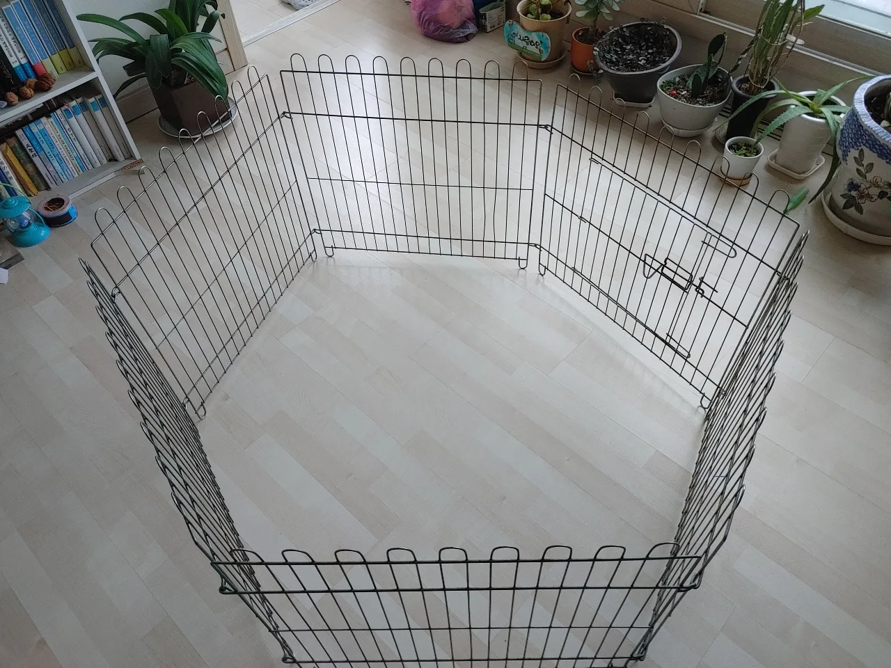 강아지 철조망 육각 나눔(중고)