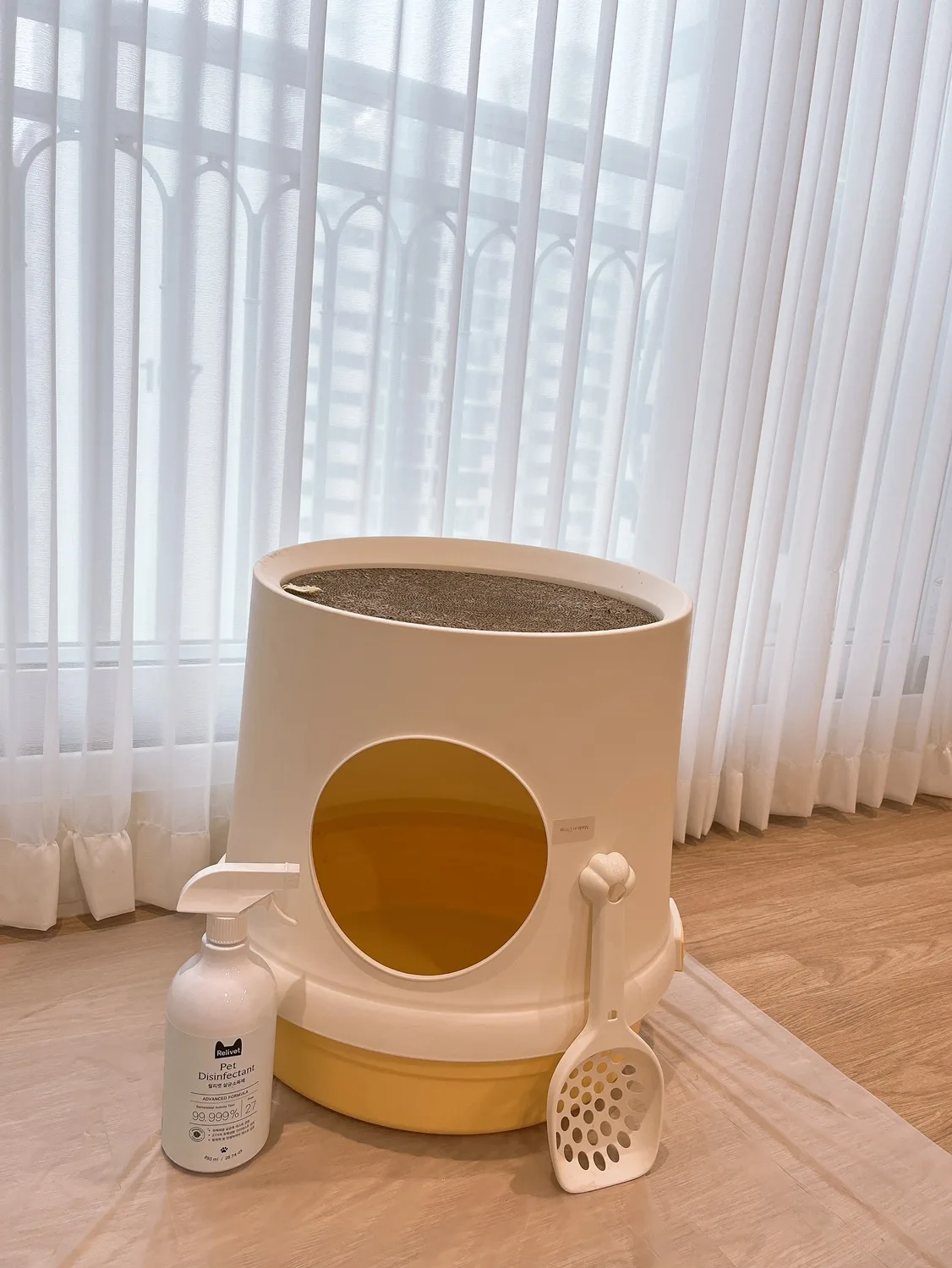 고양이화장실과 모래매트 일괄