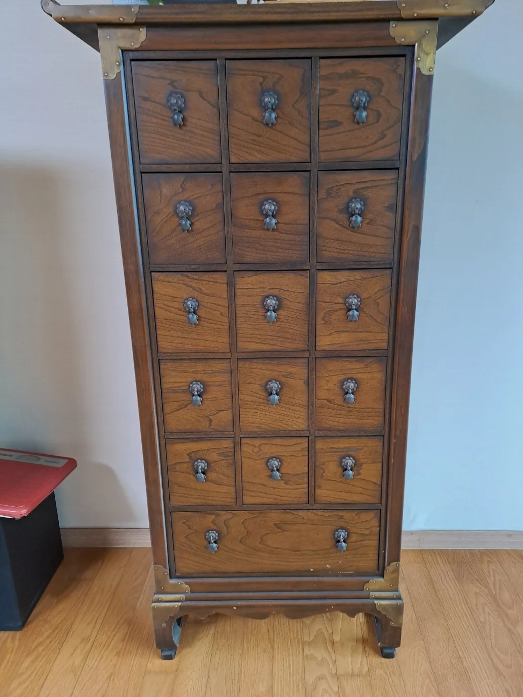 원목 수납 서랍장 잡동사니 선반