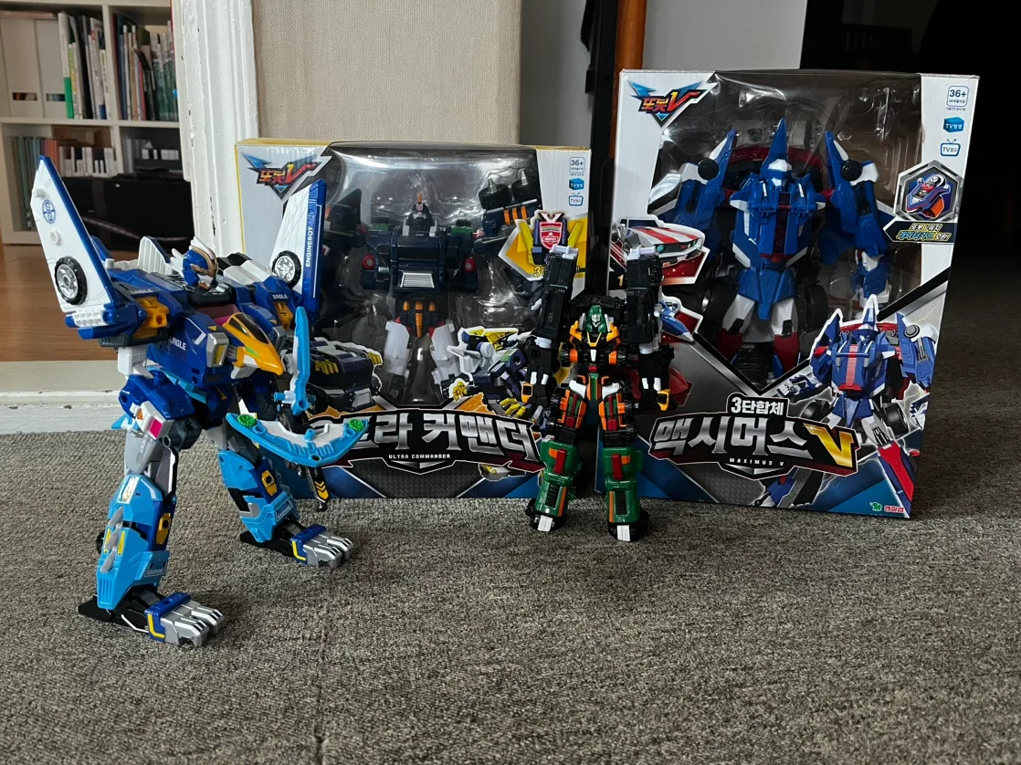또봇v 맥시머스v 울트라 커맨더 빅트롤 엔진봇 이글샤크