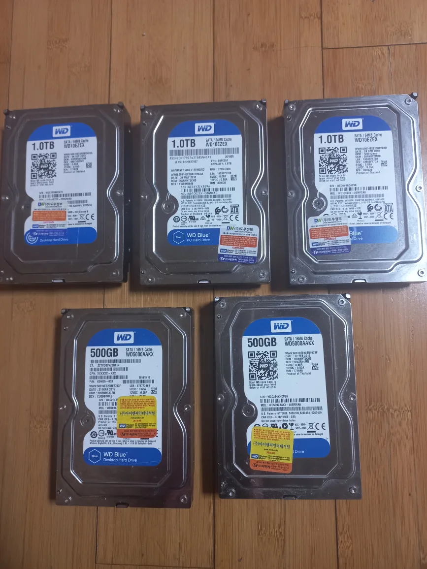 WD  하드디스크 중고 일괄 판매합니다