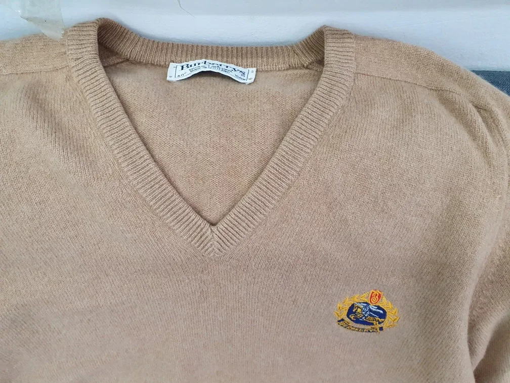 중고 버버리 아카이브 월계수 니트 40