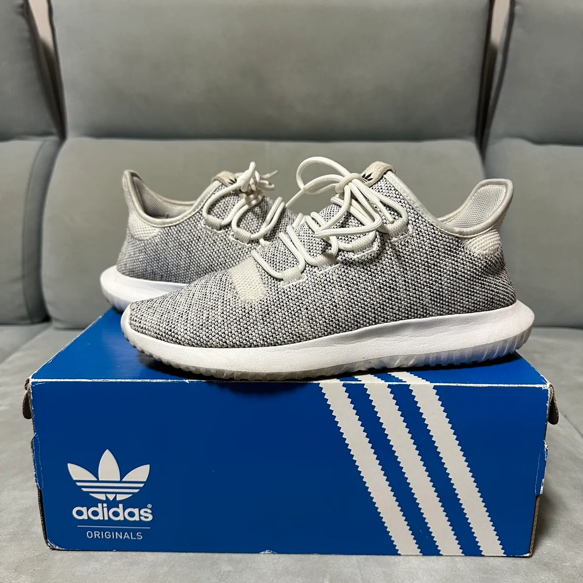 [중고]아디다스 튜블라 쉐도우 니트 화이트 270