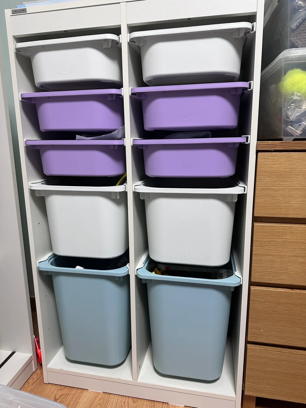 리바트 프렌즈아이 마카롱 2x5 일반 수납장(중고)