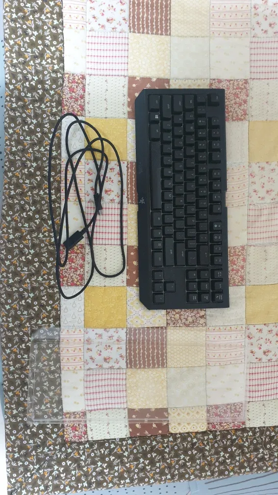 레이저 블랙위도우 V2 텐키리스 황축 중고 팝니다~