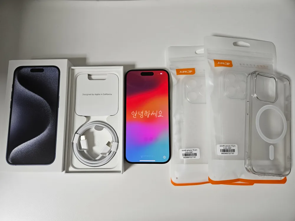 아이폰15프로 티타늄블루 128GB 자급제 팔아요~