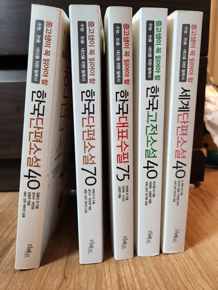 중고등 문학 대비 서적 5권 묶음