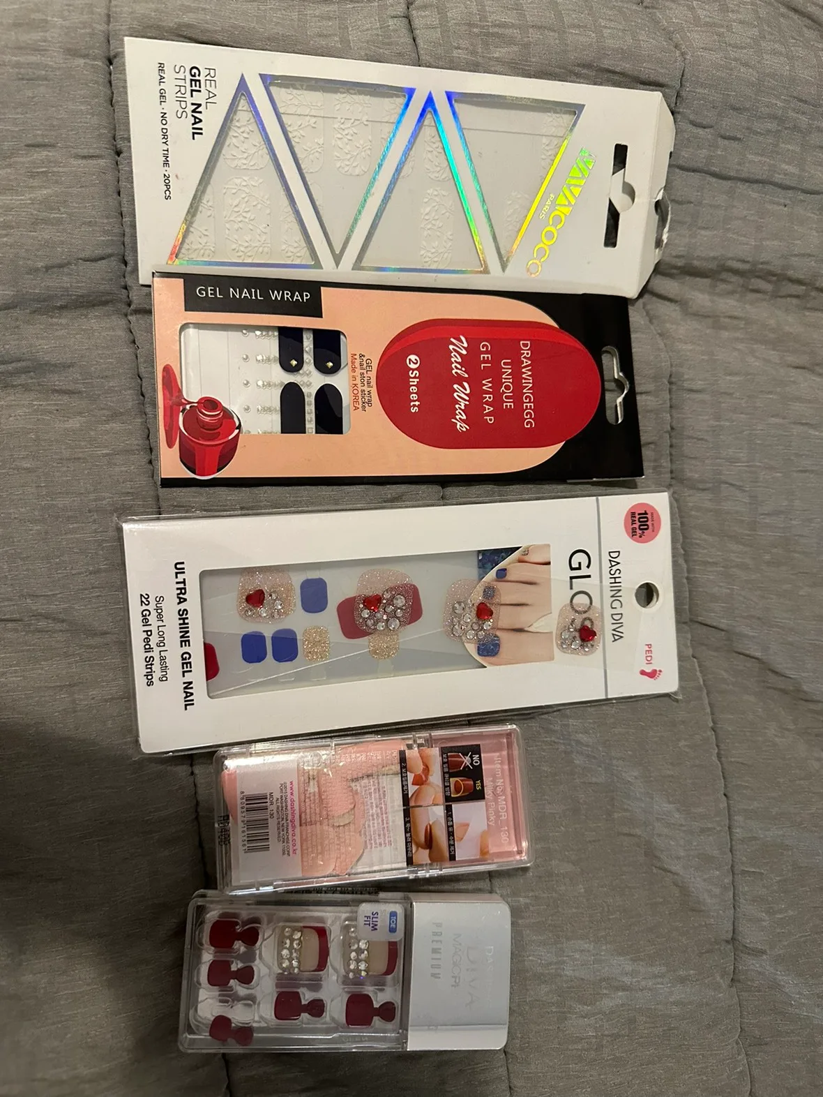 데싱디바 네일팁네일 스티커5개 (새상품3중고2)