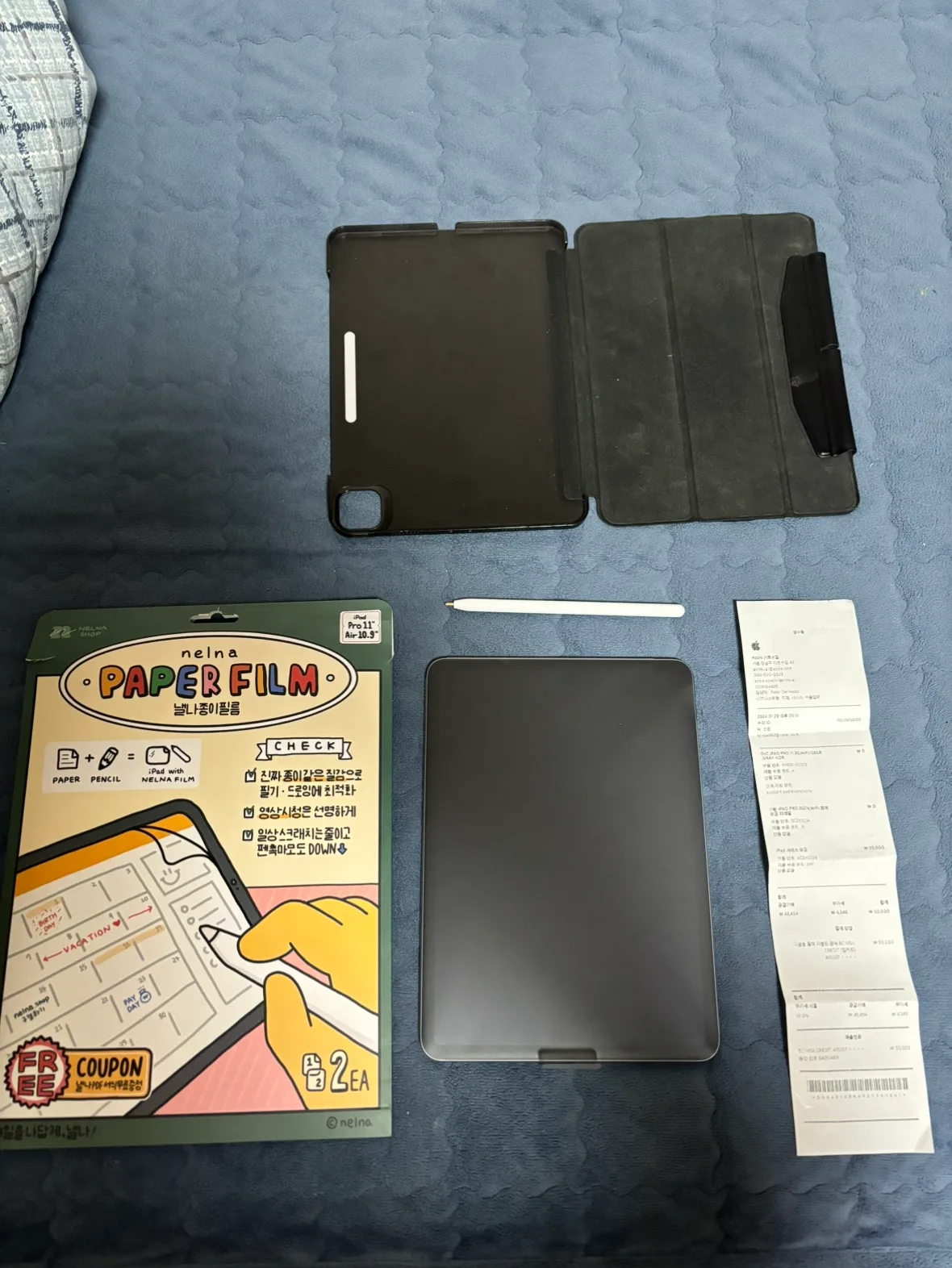 (새상품) 중고아님 아이패드프로 스페이스그레이 128기가 11인치 5세대 m1 wifi + 애플펜슬2 팝니다
