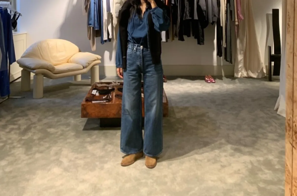 랙앤본 와이드 데님 팬츠