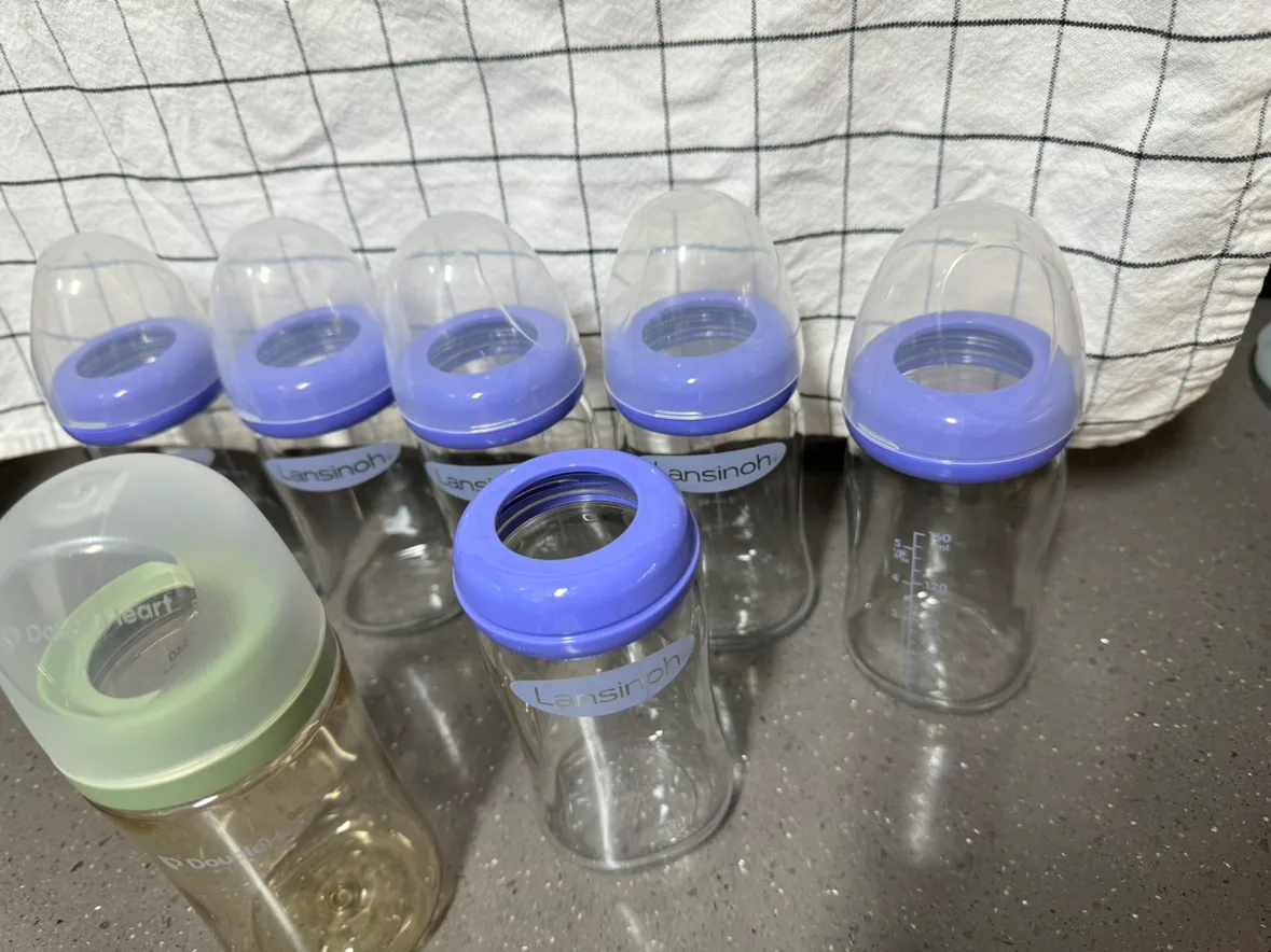 중고 젖병 란시노 유리젖병 더블하트포함