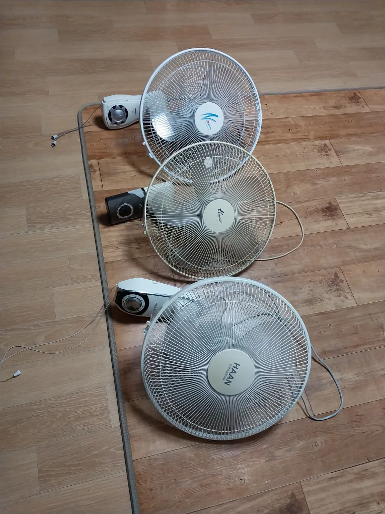 벽걸이 선풍기 중고 3개일괄