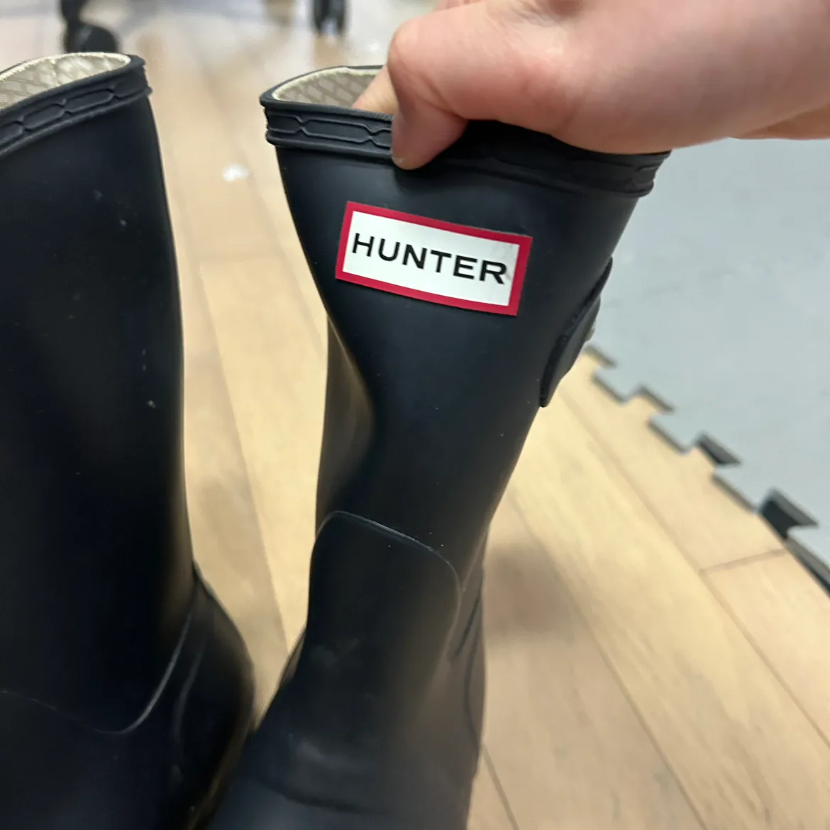 헌터 레인부츠 남보라색 중고