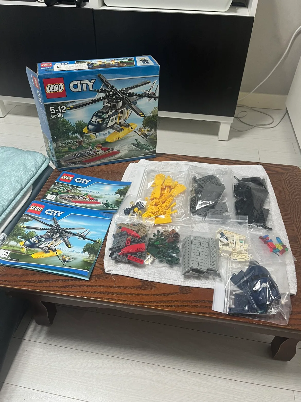 레고 시티 경찰헬기 60067 분해중고레고