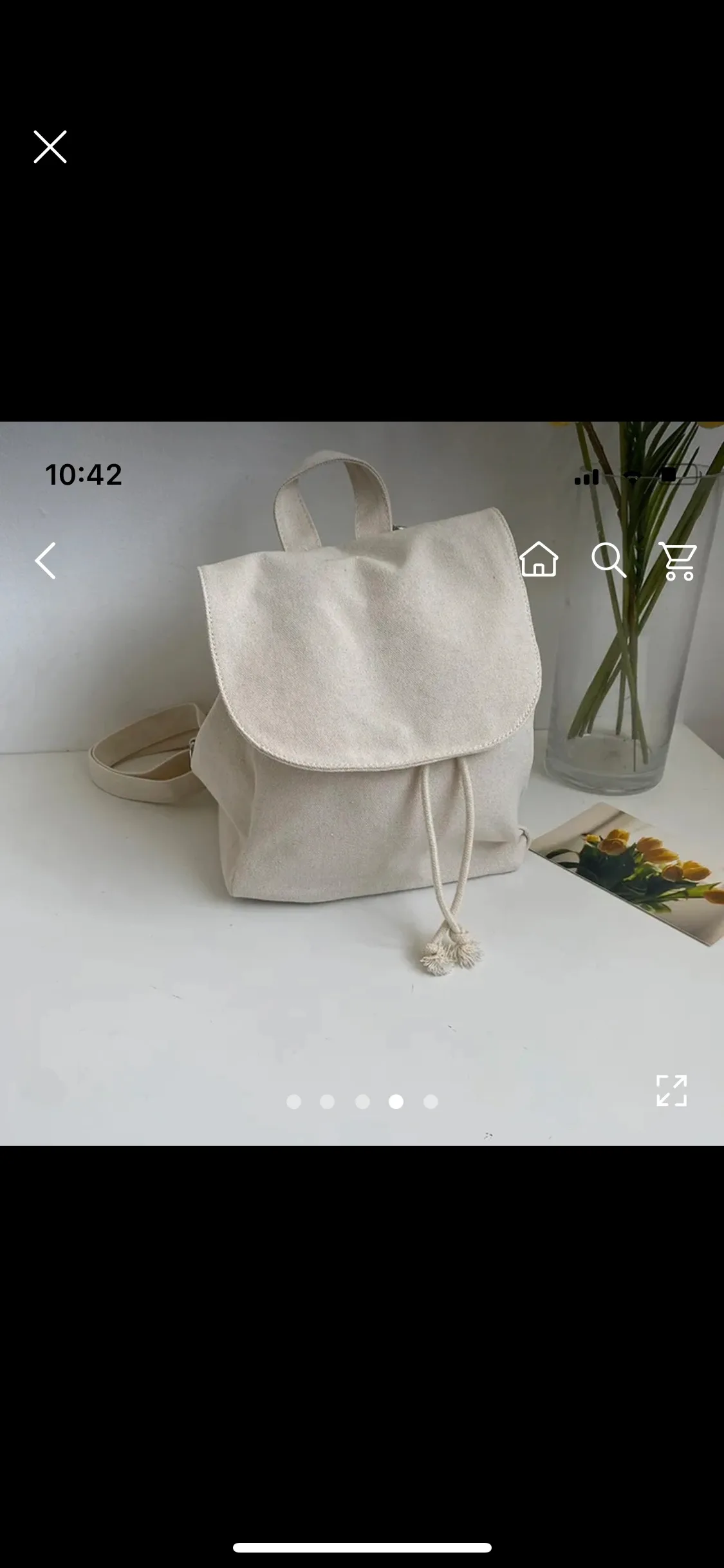 (새상품)캔버스 미니 백팩