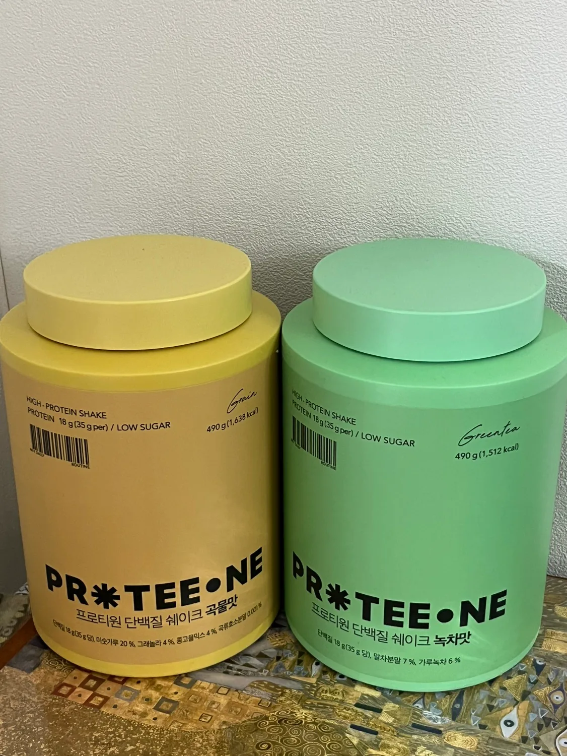 프로티원 녹차맛, 곡물맛 단백질 쉐이크(미개봉)