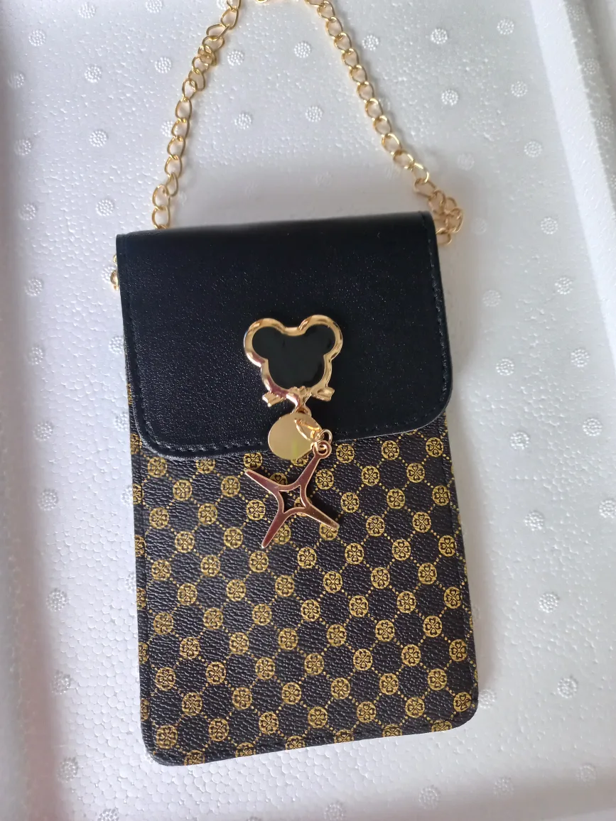 곰돌이 휴대폰 가죽가방 (새상품 )