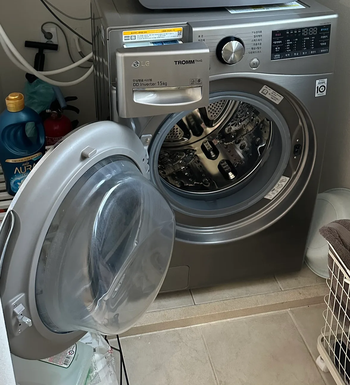 LG 트롬 드럼 세탁기 15kg 3년사용