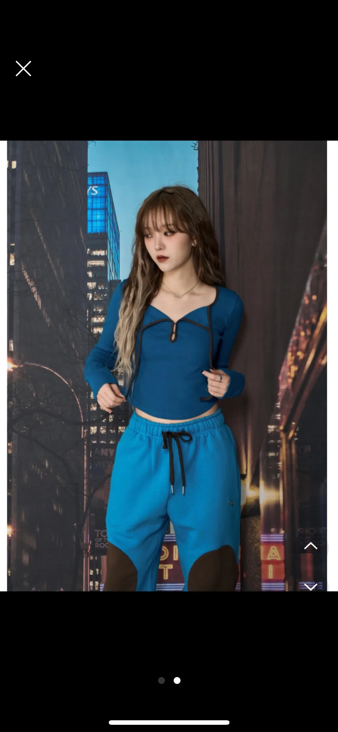 (새상품)라뇨 체리퀴리 스트링 후크탑 크롭티