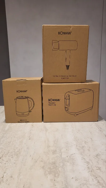 (미개봉세제품) 보만 토스터기 드라이어 전기주전자(전기포트)