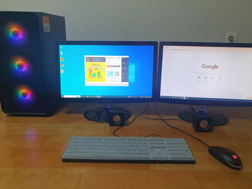 i5-6400, gtx960 데스크탑 듀얼모니터 풀세트