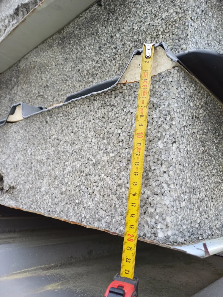 난연 지붕판넬20T12M 중고판매M당 1만원 필요 하신분 톡 주셈  24장